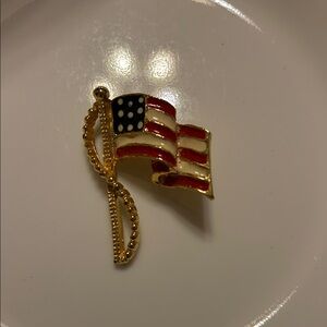 American Flag Brooch Pin